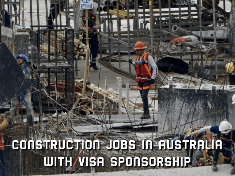 Construction Jobs in Australia with Visa Sponsorship